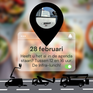 HDW organiseert de Versalift Infra-lunch op 28 februari 2024
